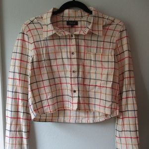 Pacsun Cropped Plaid Flannel